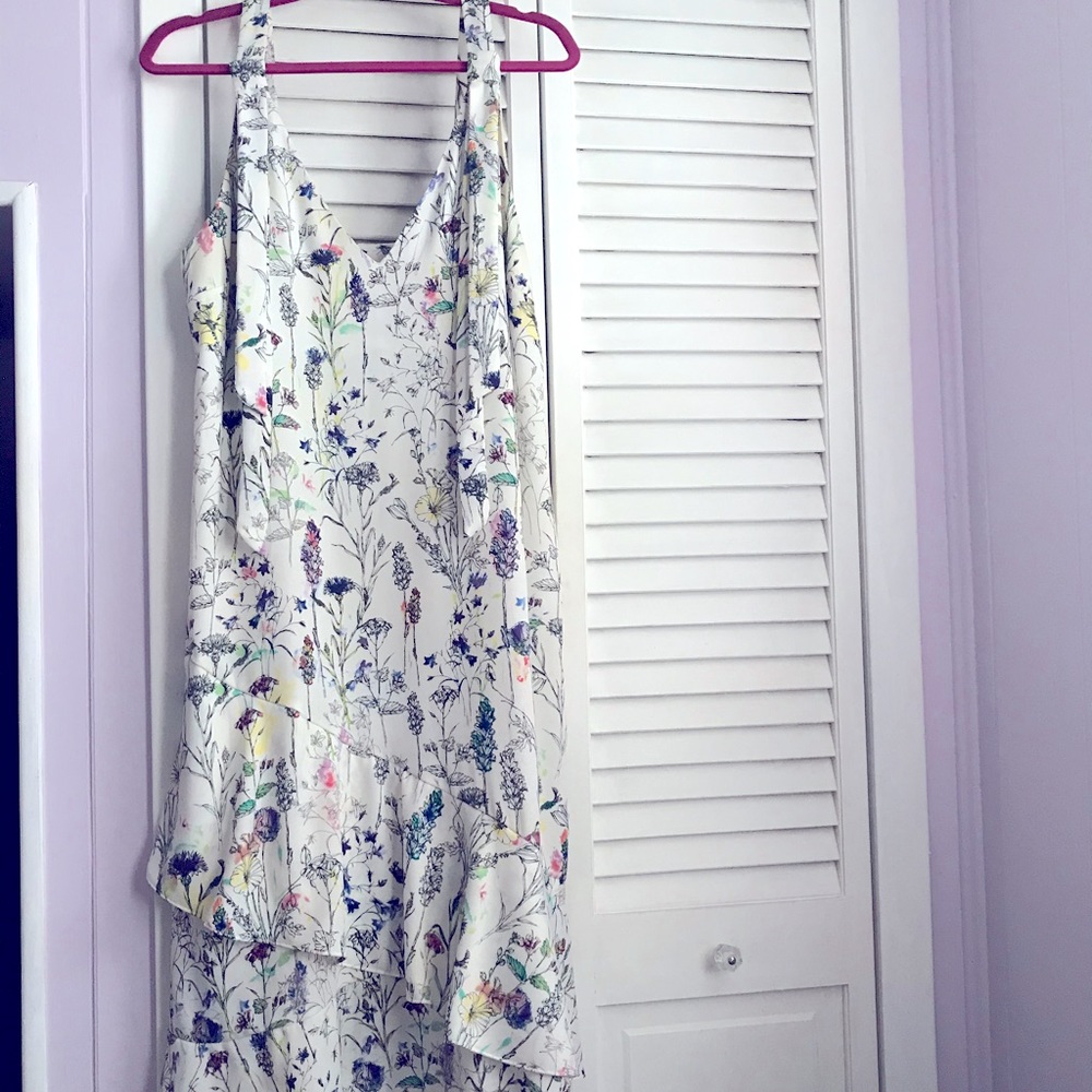 H&M white floral maxi dress